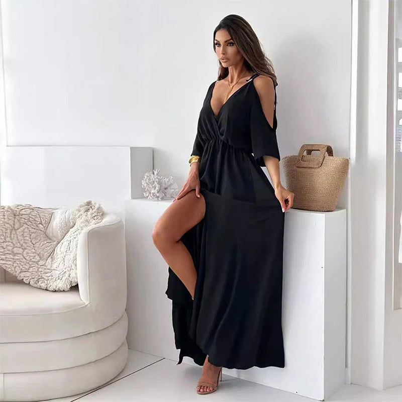 👗Elegant Sexy Women's V-Neck Dress