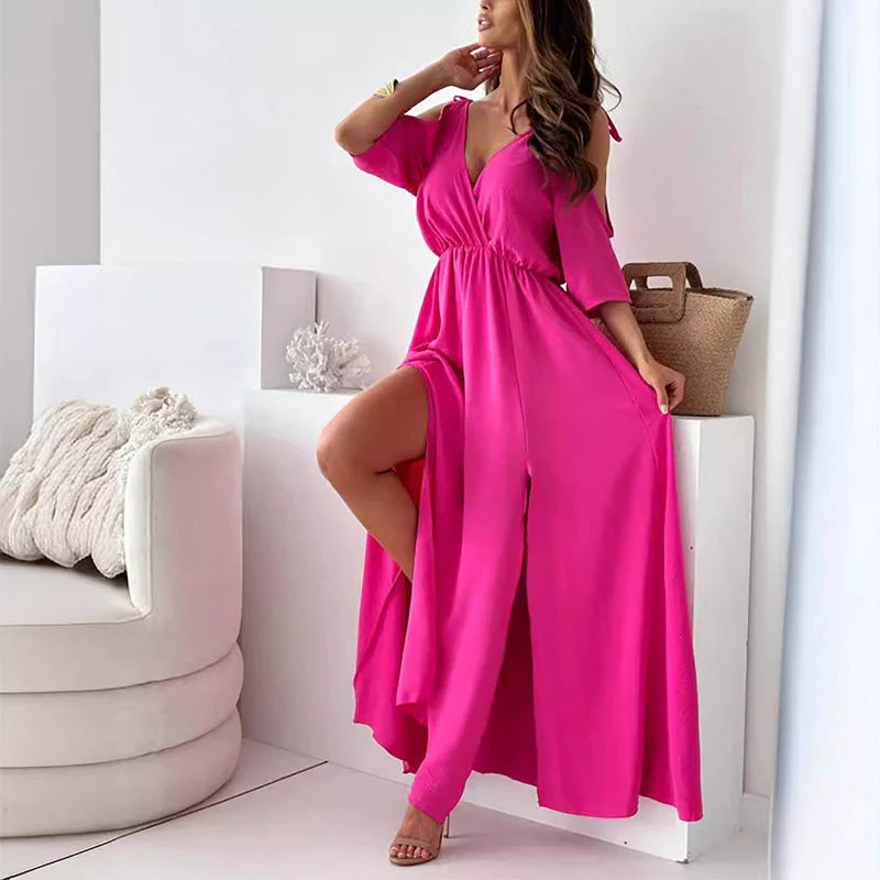 👗Elegant Sexy Women's V-Neck Dress