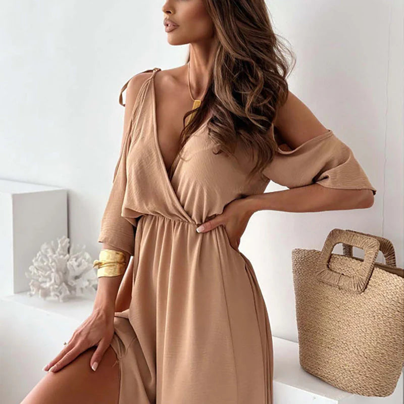 👗Elegant Sexy Women's V-Neck Dress