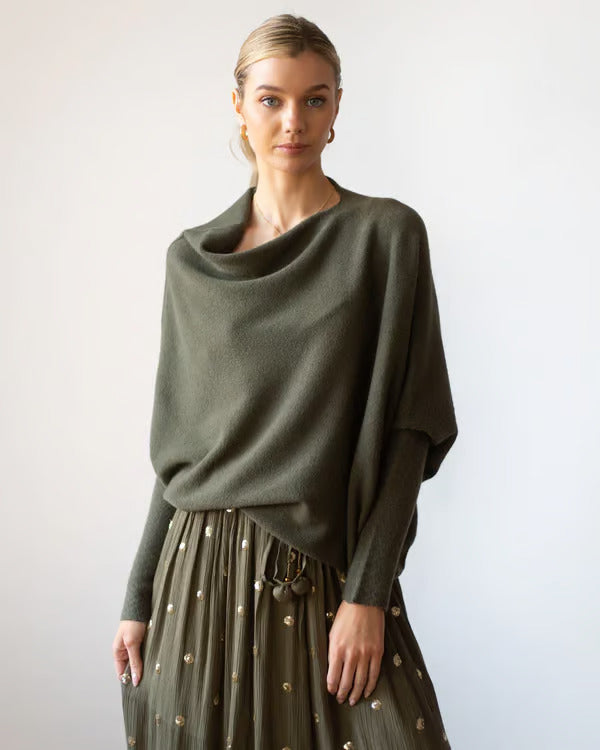 ✨Asymmetric Draped Jumper💥