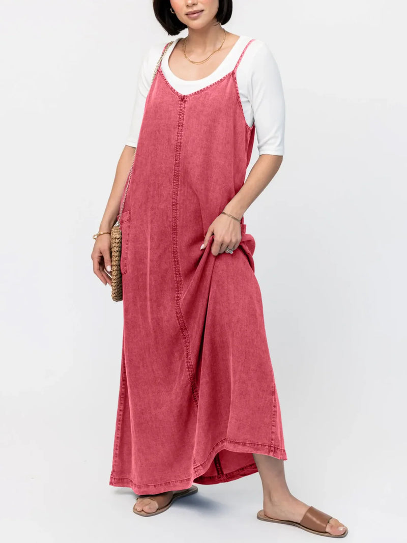 Women's Denim Maxi Jumper Dress