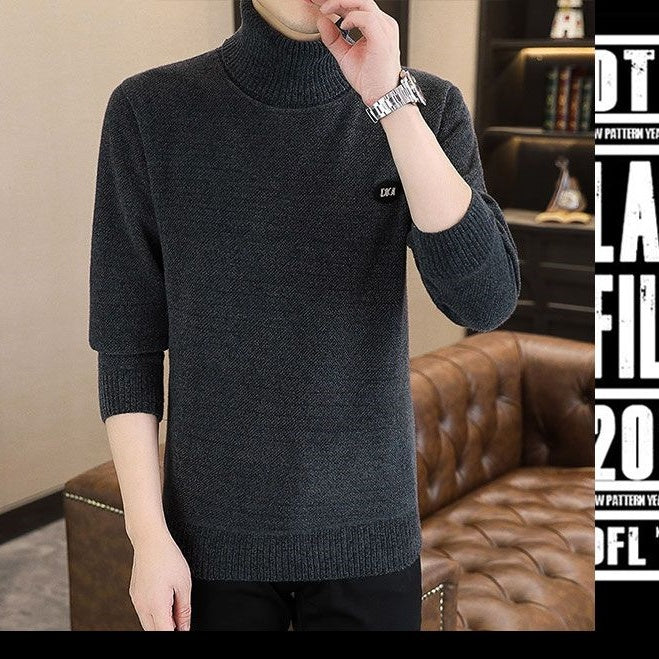 Warm turtleneck sweater for men