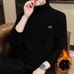 Warm turtleneck sweater for men